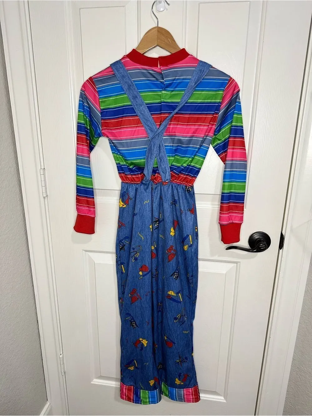 Spirit Halloween Chucky Good Guys Blue Overall Costume Youth S/M Horror Grunge